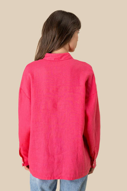 LADIES' OVERSIZE LINEN SHIRT