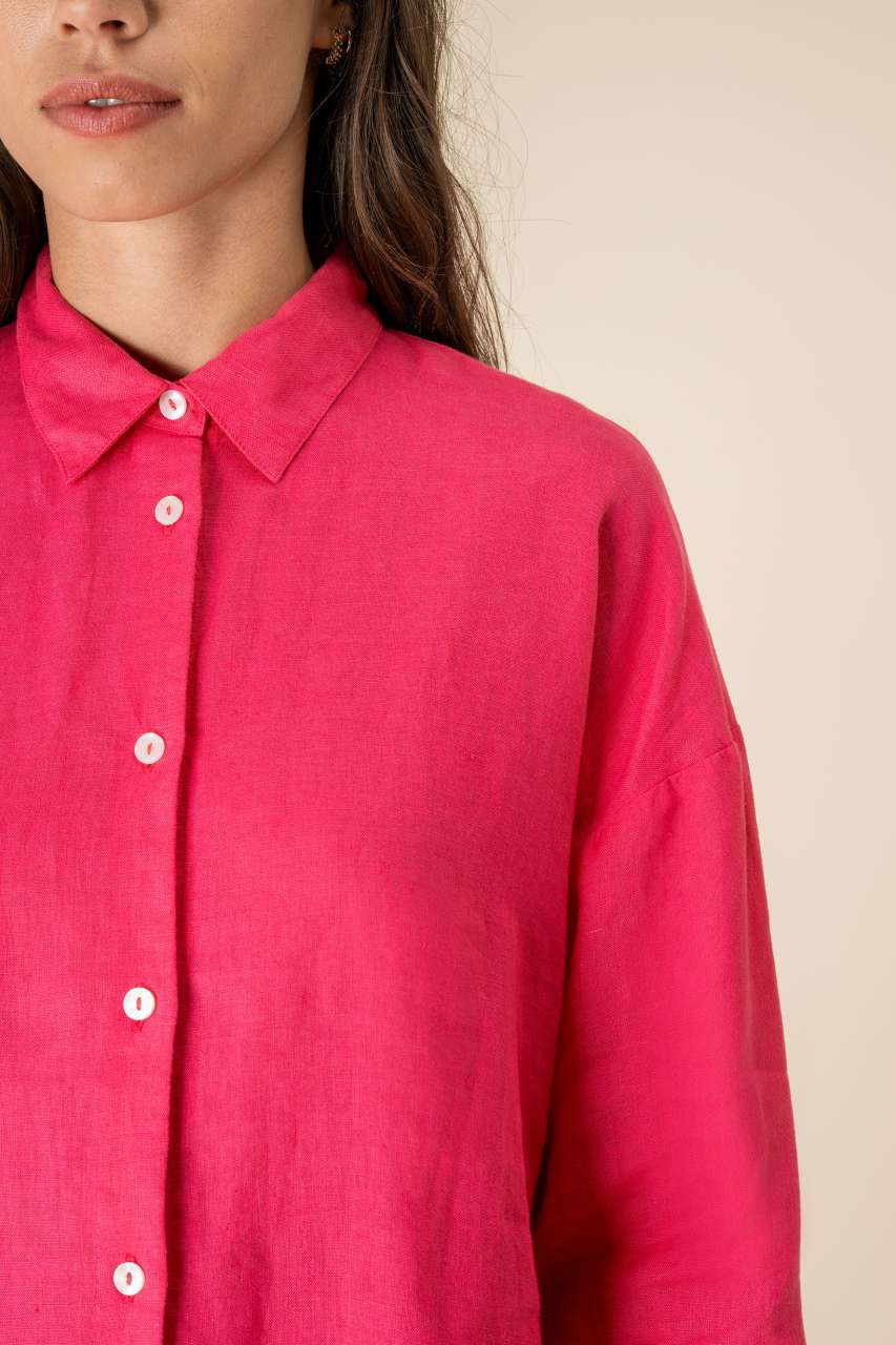 LADIES' OVERSIZE LINEN SHIRT