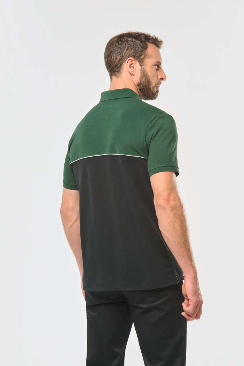 UNISEX ECO-FRIENDLY TWO-TONE SHORT SLEEVE POLO SHIRT