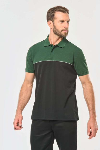UNISEX ECO-FRIENDLY TWO-TONE SHORT SLEEVE POLO SHIRT