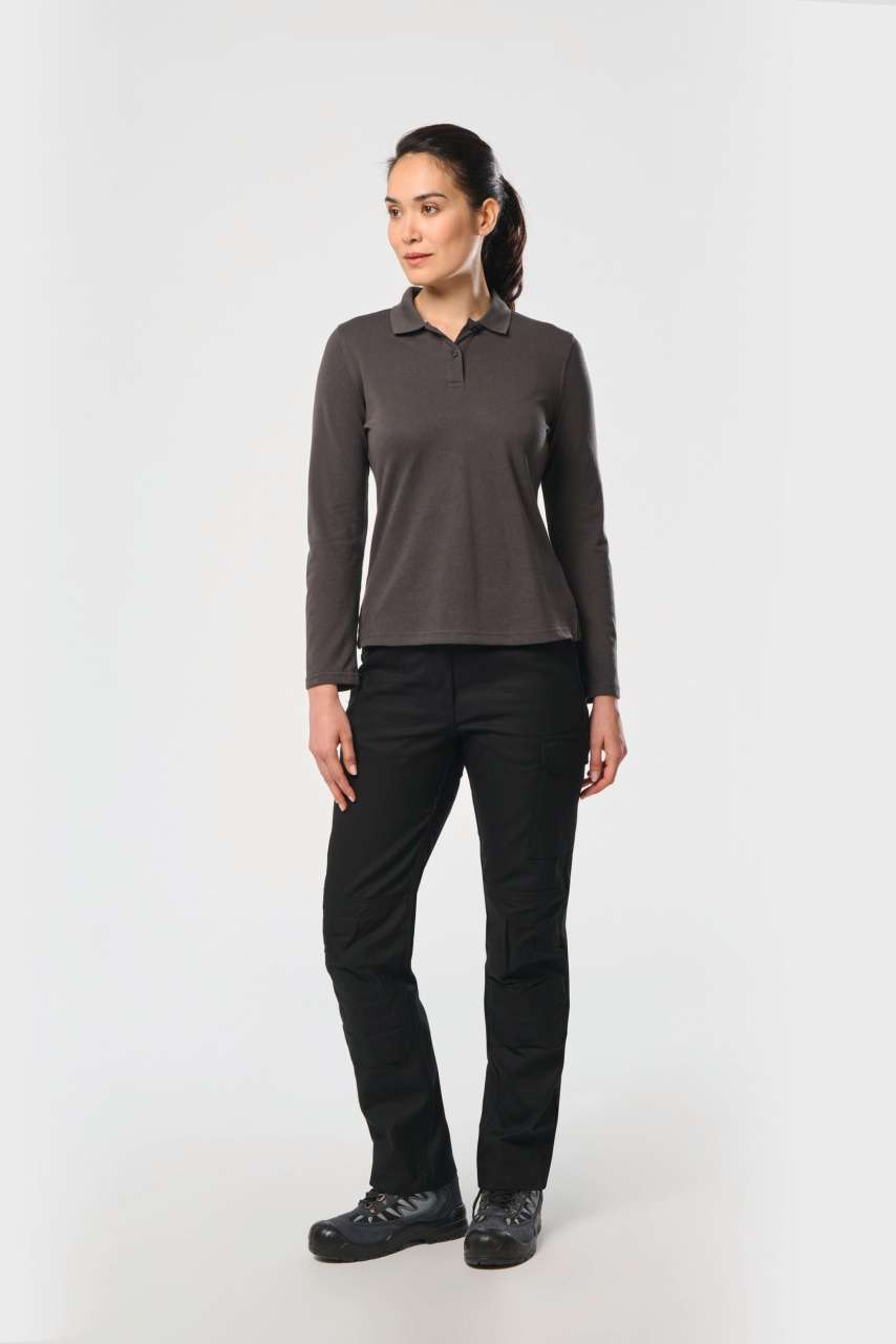 LADIES' LONG-SLEEVED POLO SHIRT