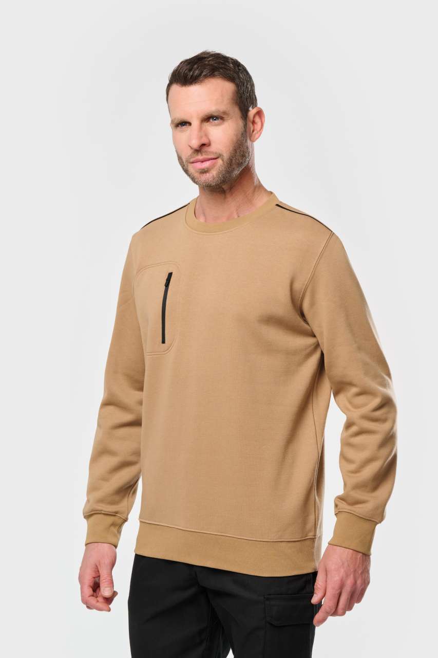 UNISEX DAYTODAY CONTRASTING POCKET SWEATSHIRT
